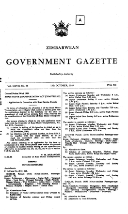 Govlprnment GAZETTE