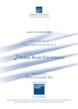 Hedge Fund Conference