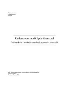 Undervattensmusik I Plattformsspel