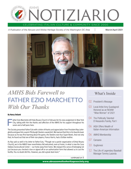 AMHS Bids Farewell to Father Ezio Marchetto with Our Thanks ▼ Continued from Page 1