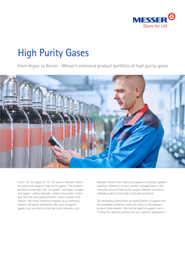 High Purity Gases