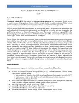 EV), Also Referred to As an Electric Drive Vehicle, Uses One Or More Electric Motors Or Traction Motors for Propulsion