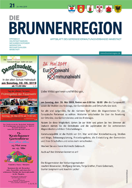 Mitteilungsblatt Brunnenregion 2019 KW21
