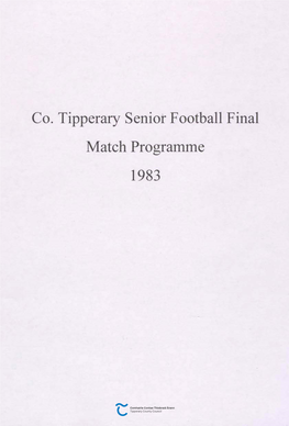 Co. Tipperary Senior Football Final Match Programme 1983