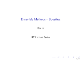 Ensemble Methods - Boosting