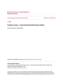Iowa Environmental Issues Series