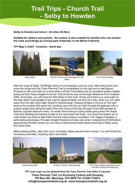 Trail Trips - Church Trail - Selby to Howden