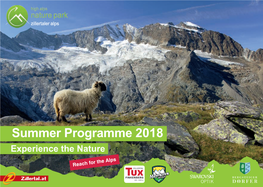 Summer Programme 2018 Experience the Nature