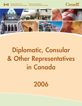 Diplomatic, Consular & Other Representatives in Canada Inside