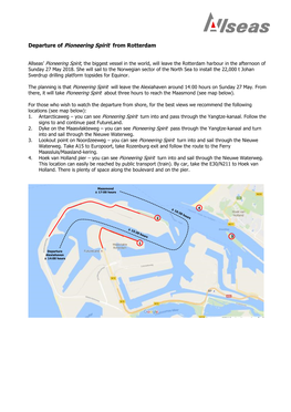 25 May 2018 Departure of Pioneering Spirit from Rotterdam