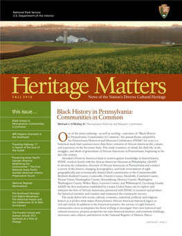 Black History in Pennsylvania: Communities in Common Black History in Pennsylvania: Communities Michael J