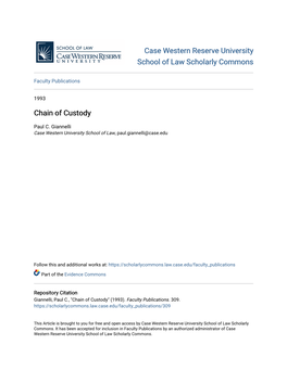 Chain of Custody