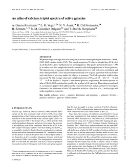 An Atlas of Calcium Triplet Spectra of Active Galaxies