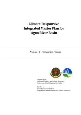 Climate-Responsive Integrated Master Plan for Agno River Basin