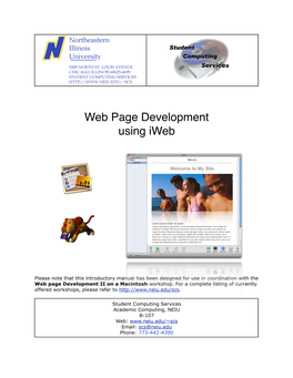 Web Page Development Using Iweb