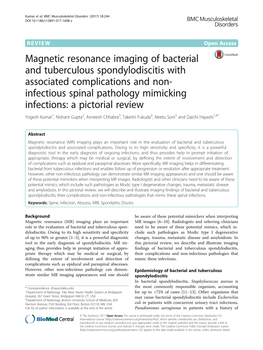 Infectious Spinal Pathology Mimicking Infections