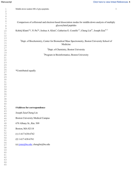 Comparison of Collisional and Electron-Based Dissociation Modes For