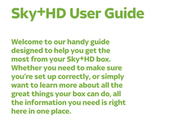 Sky±HD User Guide