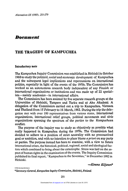 1983 Tragedy of Kampuchea