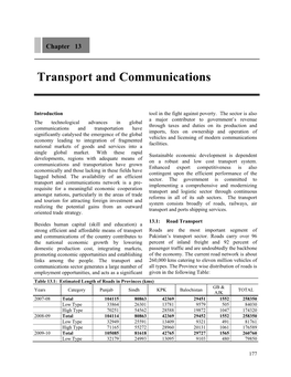 Transport and Communications