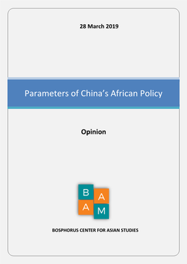 Parameters of China's African Policy