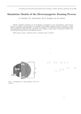 Simulation Models of the Electromagnetic Forming Process