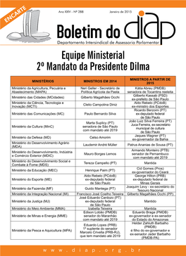 Equipe Ministerial 2º Mandato Da Presidente Dilma