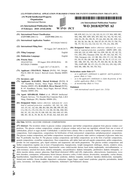 WO 2018/029705 Al 15 February 2018 (15.02.2018) W !P O PCT