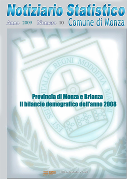 Il Bilancio Demografico 2008 Provincia Della Brianza