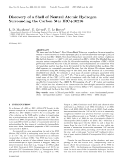 Discovery of a Shell of Neutral Atomic Hydrogen Surrounding the Carbon Star IRC+10216