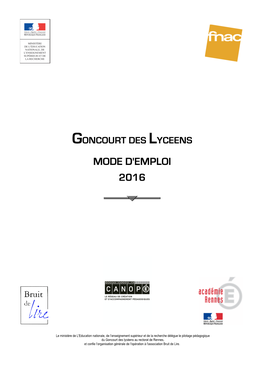 Mode D'emploi 2016