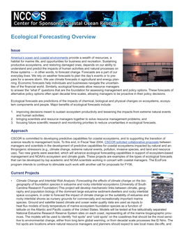 Ecological Forecasting Overview