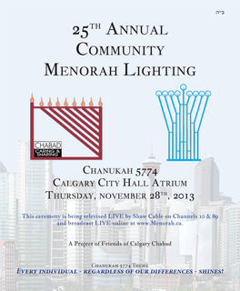 25Th Annual Community Menorah Lighting