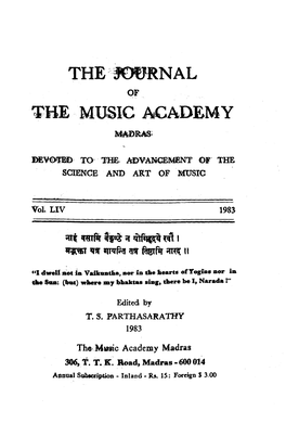 A Comparison of Concert Patterns in Carnatic and Hindustani Music Sakuntala Narasimhan — 134