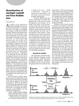 Quantization of Starlight Redshift Not from Hubble