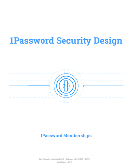 1Password Security Design White Paper
