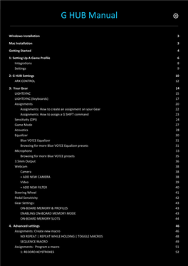 Logitech G Hub Manual