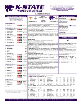 KANSAS STATE at TEXAS