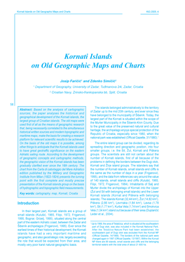 Kornati Islands on Old Geographic Maps and Charts Kig 2005, 4