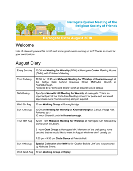 August Diary