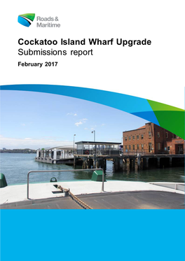 Cockatoo Island Wharf Upgrade Submissions Report February 2017