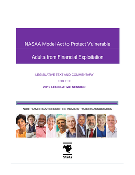 Nasaa Model Act to Protect Vulnerable Adults from Financial Exploitation and 2019 Commentary