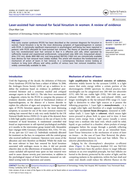 Laser-Assisted Hair Removal for Facial Hirsutism in Women: a Review of Evidence