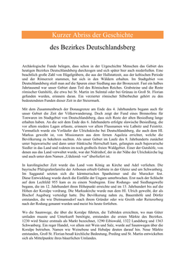 Kurzer Abriss Der Geschichte Des Bezirkes Deutschlandsberg