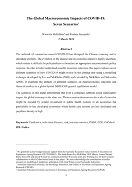 The Global Macroeconomic Impacts of COVID-19: Seven Scenarios*