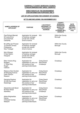 Caerphilly County Borough Council Cyngor Bwrdeistref Sirol Caerffili