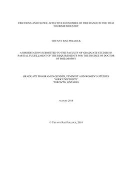 Frictions and Flows: Affective Economies of Fire Dance in the Thai Tourism Industry