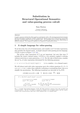 Substitution in Structural Operational Semantics and Value-Passing Process Calculi