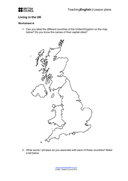 Lesson Plans Living in the UK