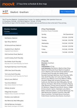 27 Bus Time Schedule & Line Route